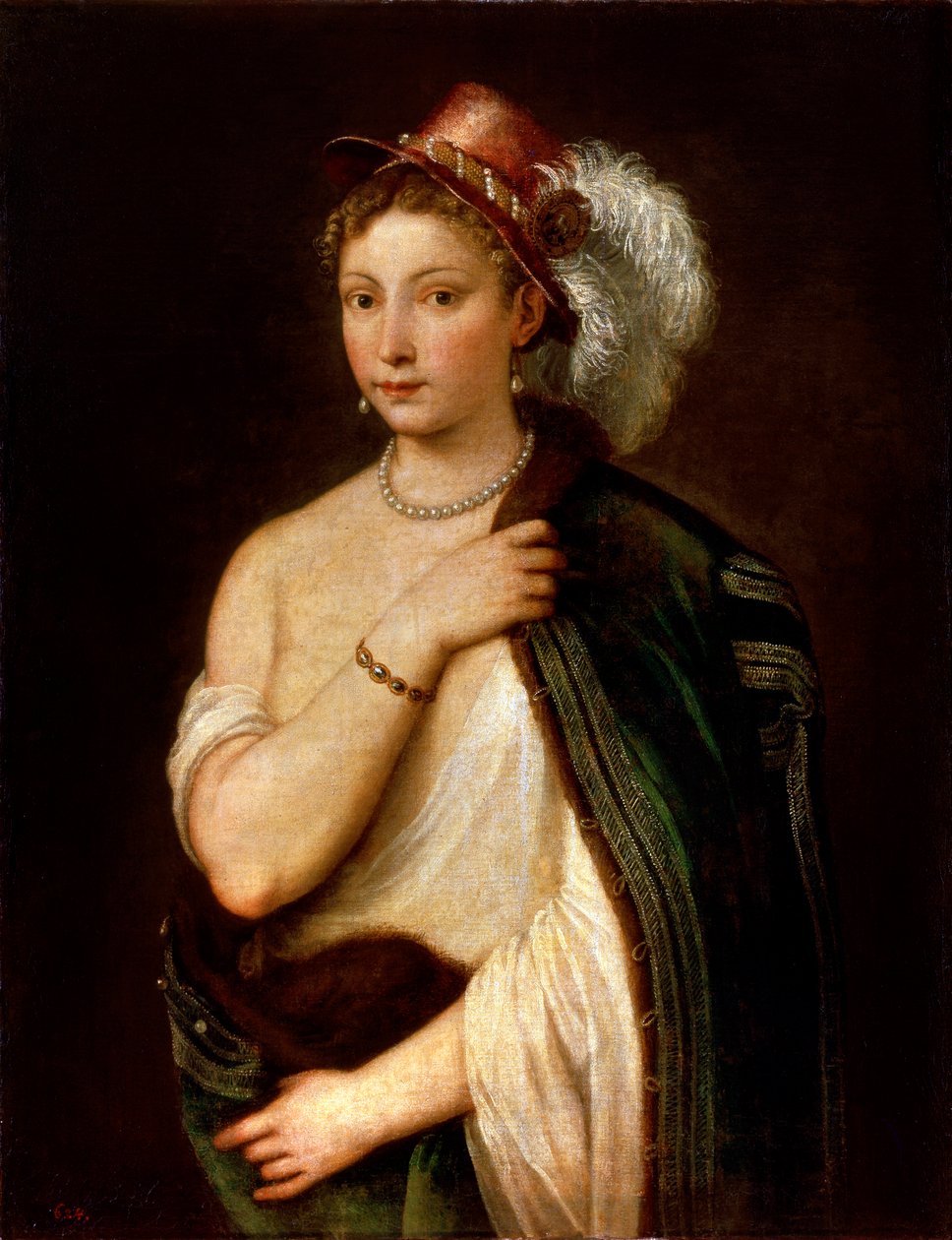 Portrét mladé ženy, c1536. od Tiziano Vecelli