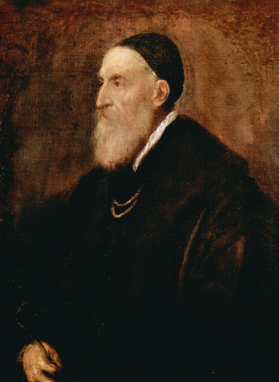 Autoportrét, c1567 od Tiziano Vecelli