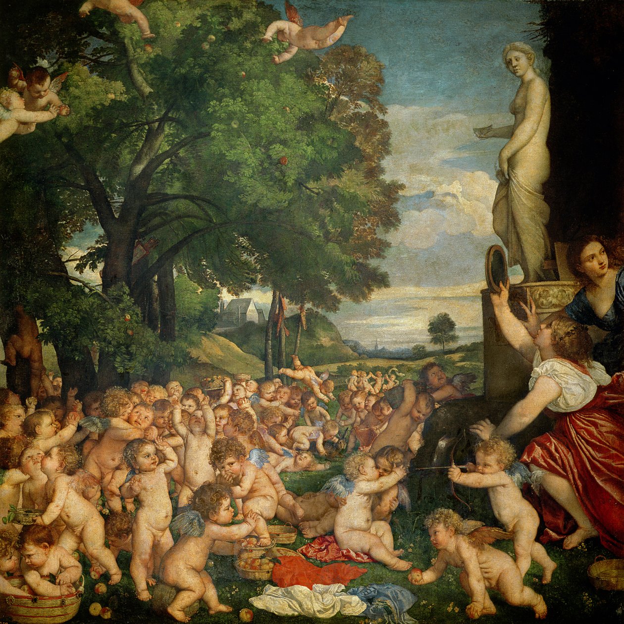 Uctívání Venuše, 1519 od Tiziano Vecelli