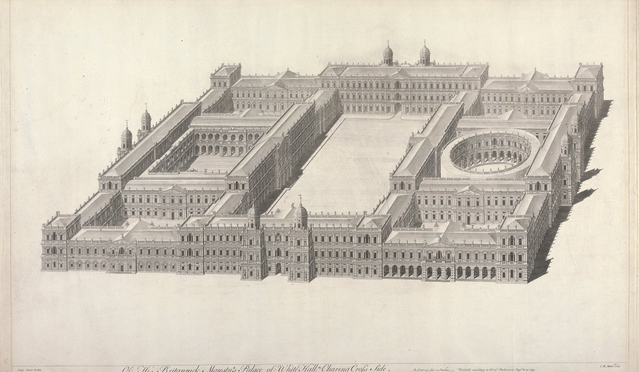 Palác Whitehall. Strana Charing Cross. od Tobias Müller