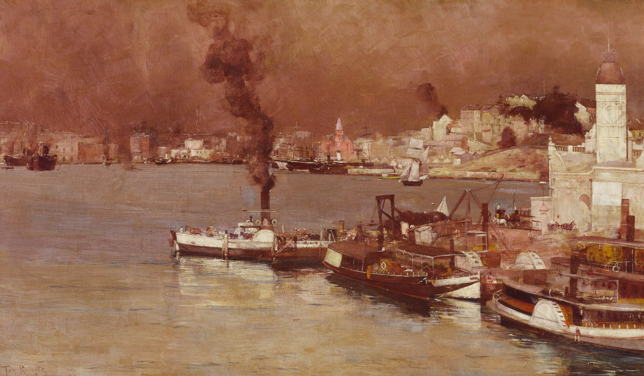 Podzimní ráno, Milsons Point, Sydney od Tom Roberts