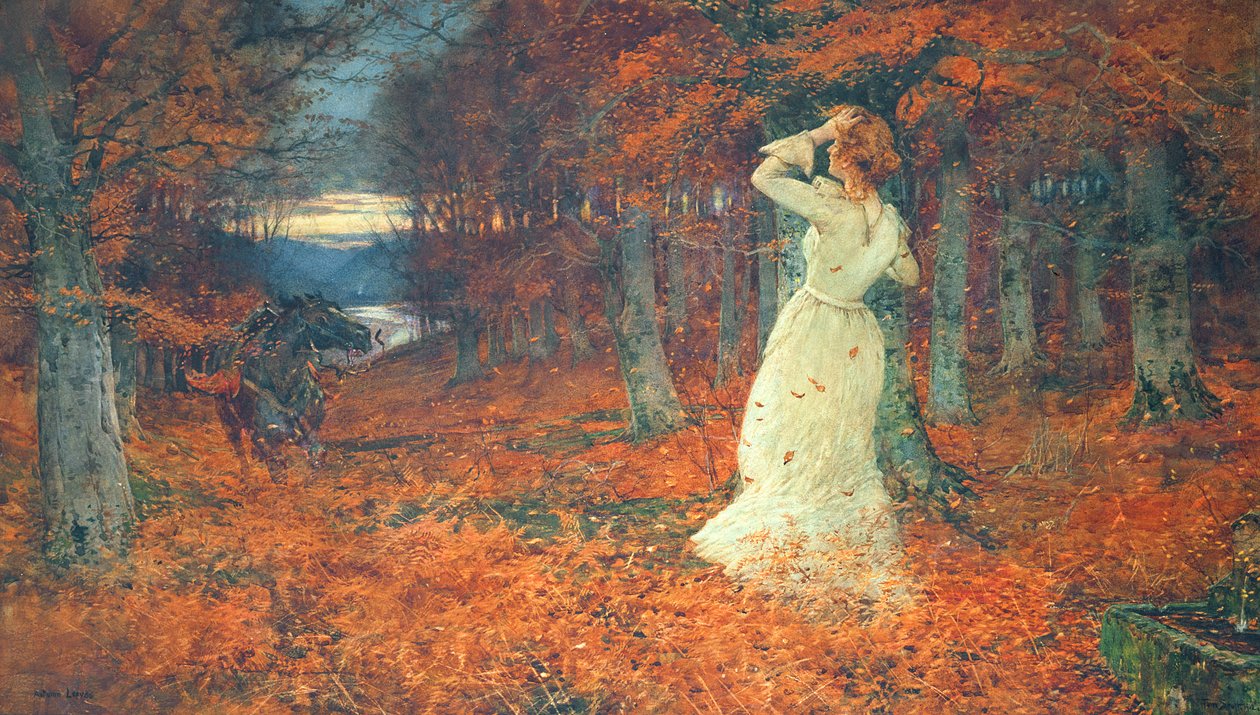 Podzimní listí, 1902 (wc na kartě) od Tom Scott