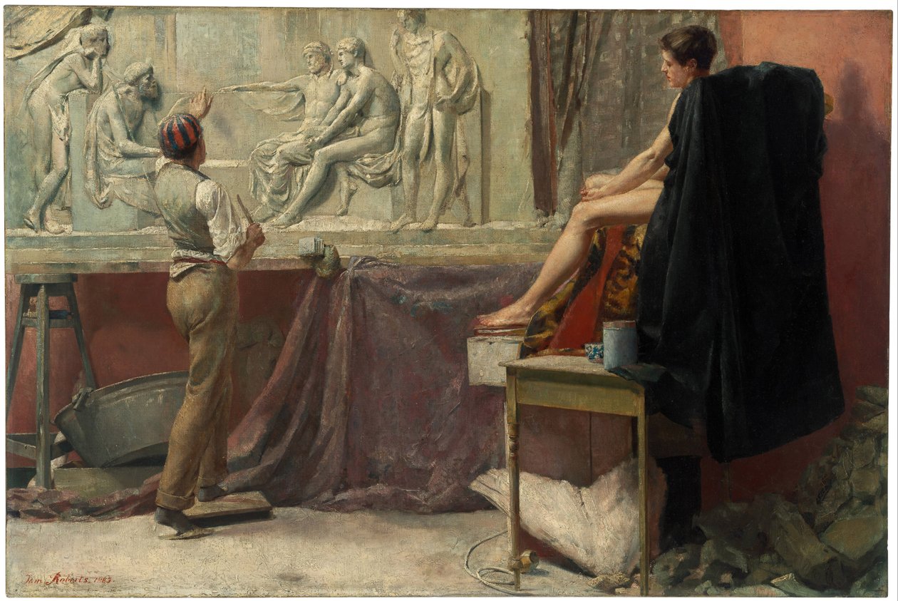 Ateliér sochařů, 1885 od Tom Roberts