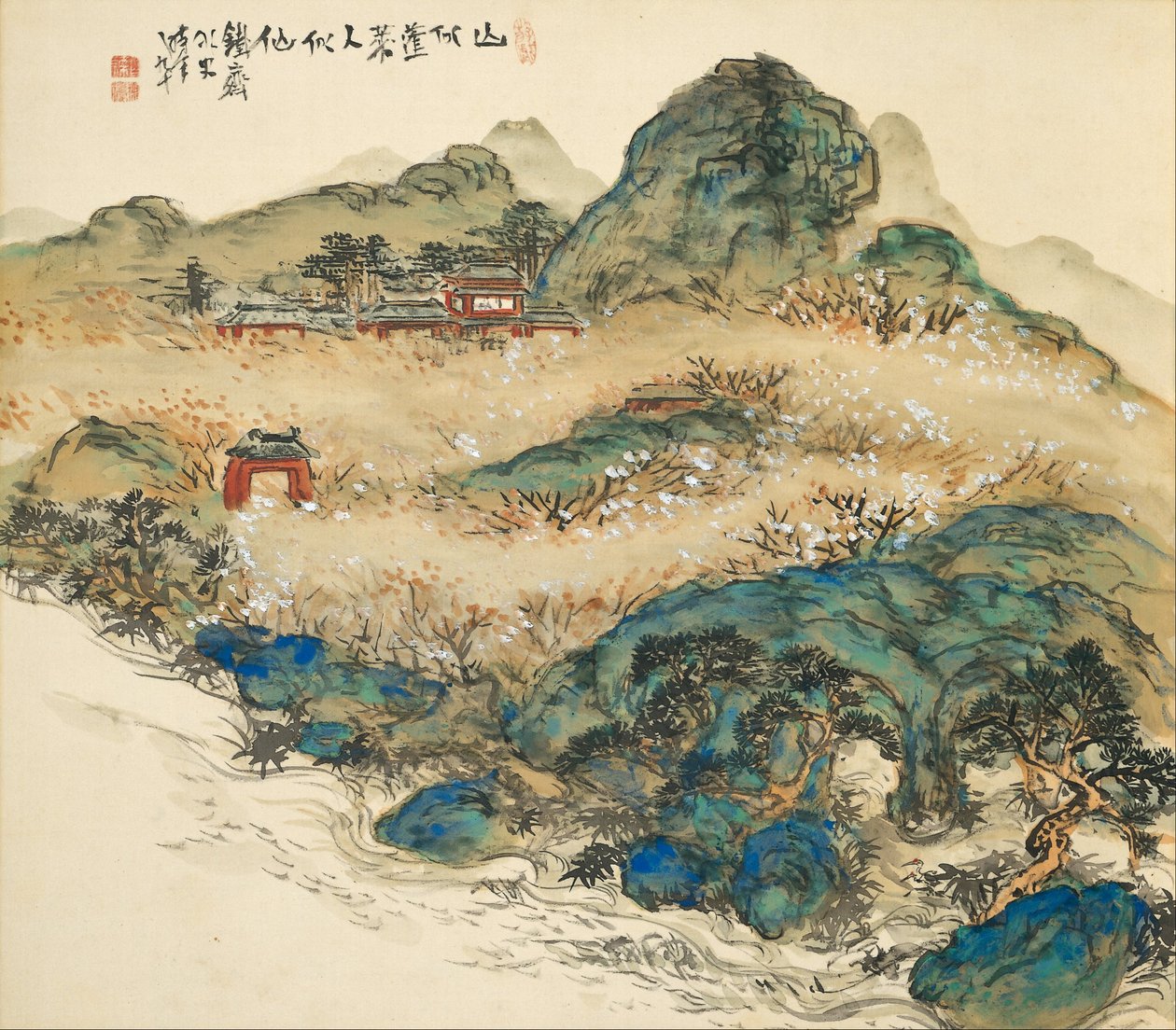 Mt. Penglai (Hora nesmrtelných) od Tomioka Tessai