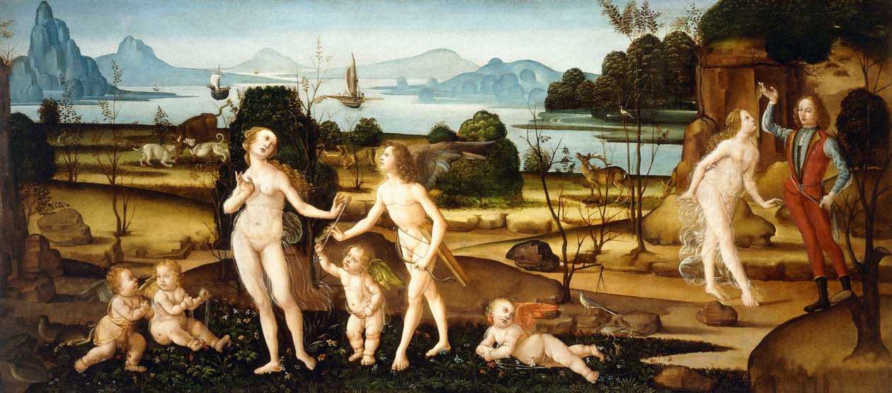 Venuše a Adonis od Tommaso Aldrovandini