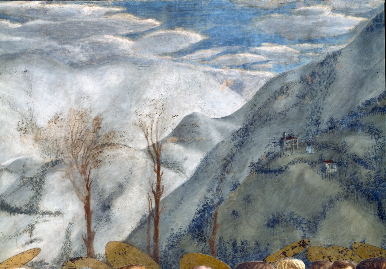 Horská scéna, kaple Brancacci od Tommaso Masaccio