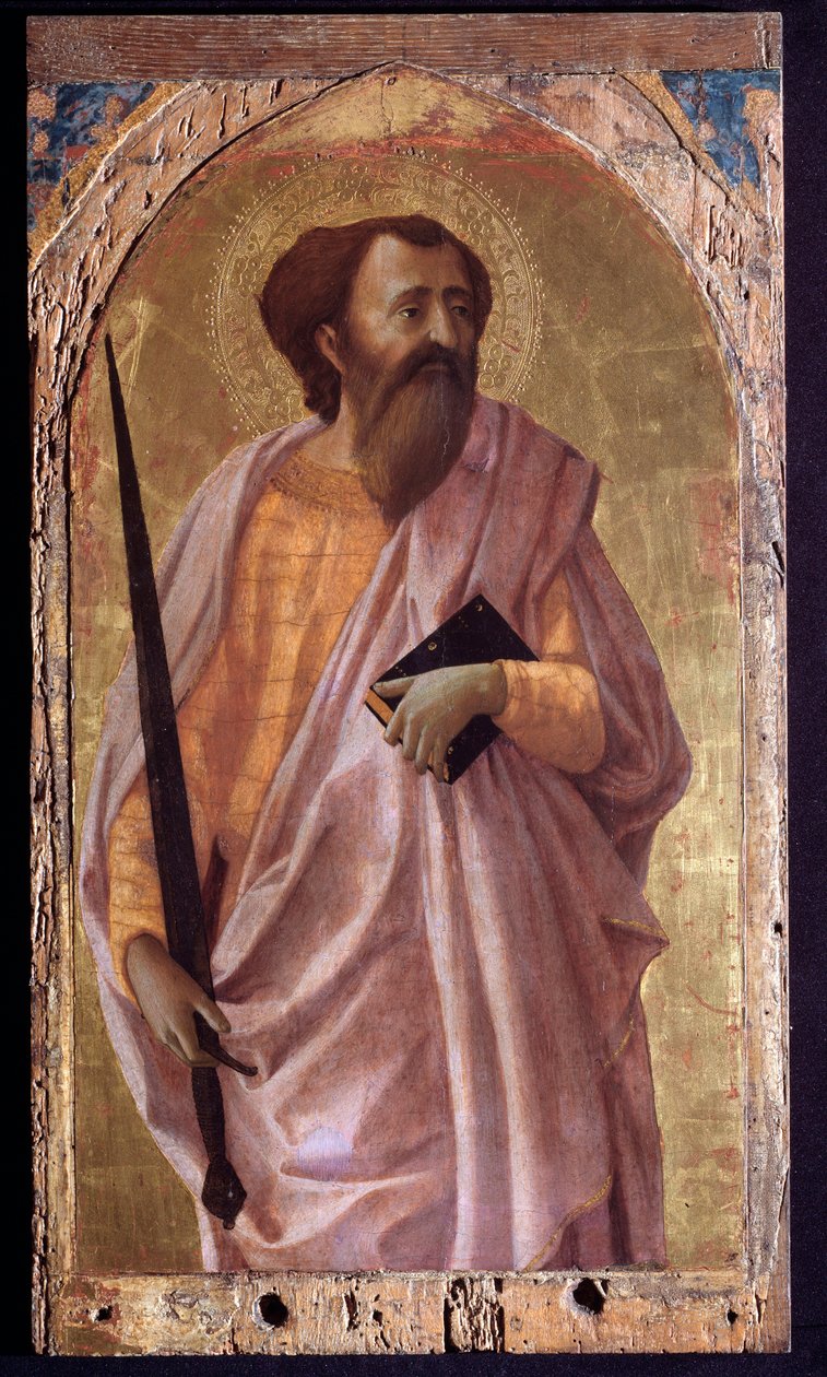 St Paul - tempera na panelu od Tommaso Masaccio