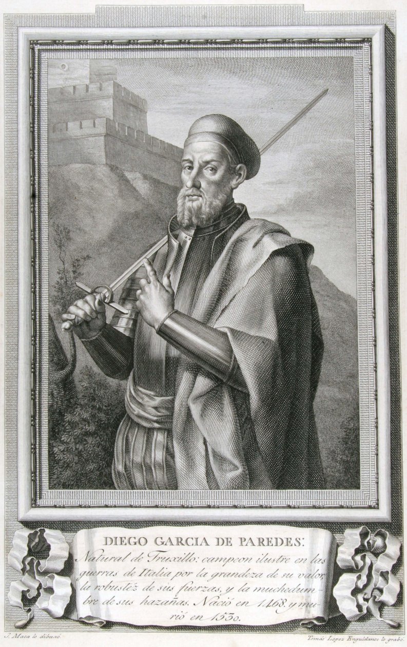 Portrét Diega García de Paredes (1468 - 1533) od Tomás López Enguídanos