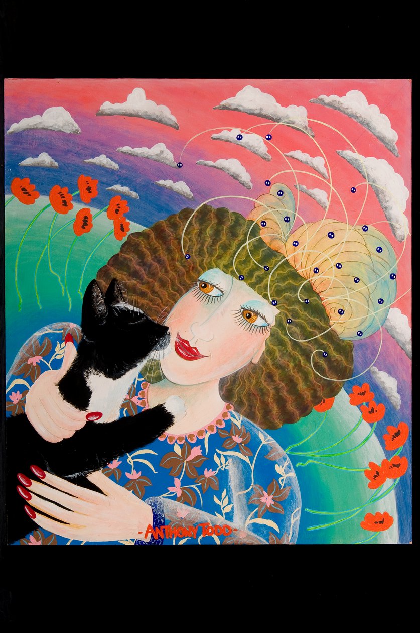 Binkies and Poppies, 2010 (akryl na palubě) od Tony Todd