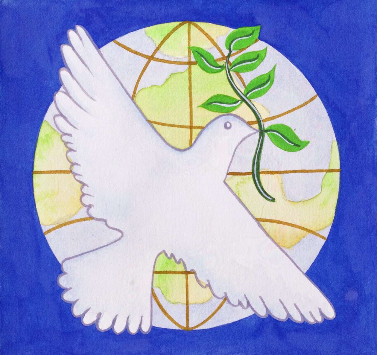 Dove of Peace, 2005 (wc na papíře) od Tony Todd