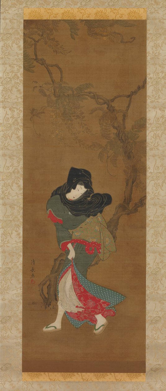 Kráska v letním vánku, 18. století. od Torii Kiyonaga