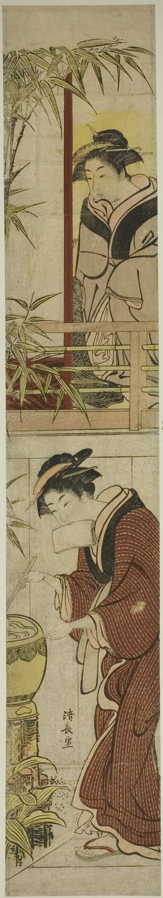 Kurtizána mytí rukou od Torii Kiyonaga