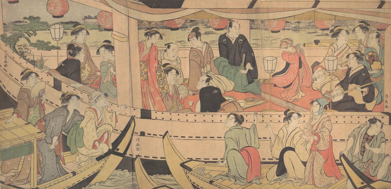 Prázdniny řeky Sumida, 1788-90. od Torii Kiyonaga