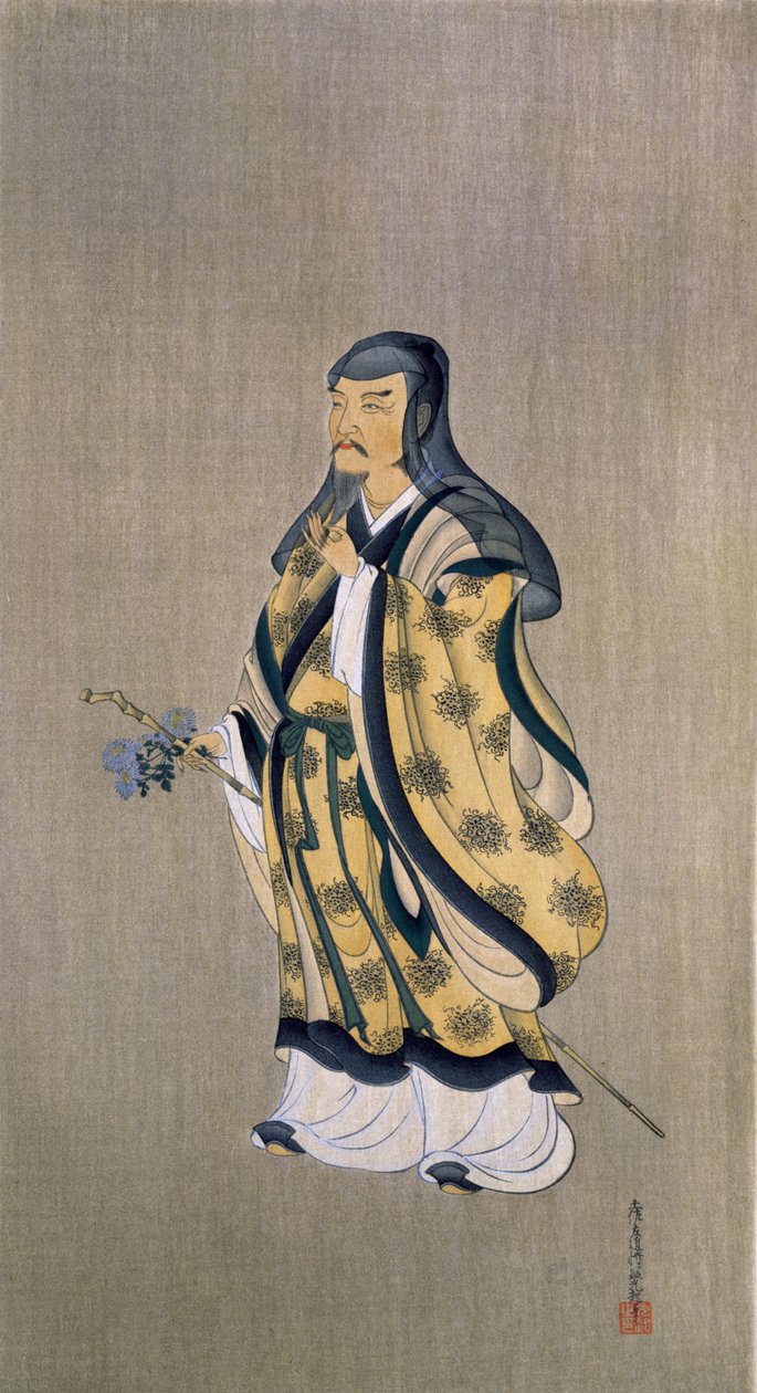Tao Qian (Tao Yuanming) (365-427), ilustrace z časopisu 