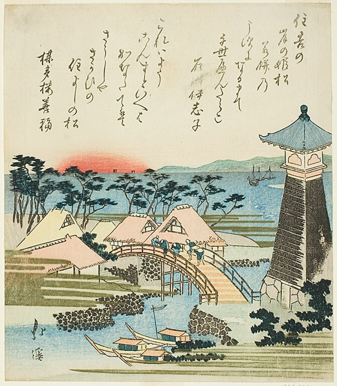 Maják v Sumiyoshi, Osaka od Totoya Hokkei