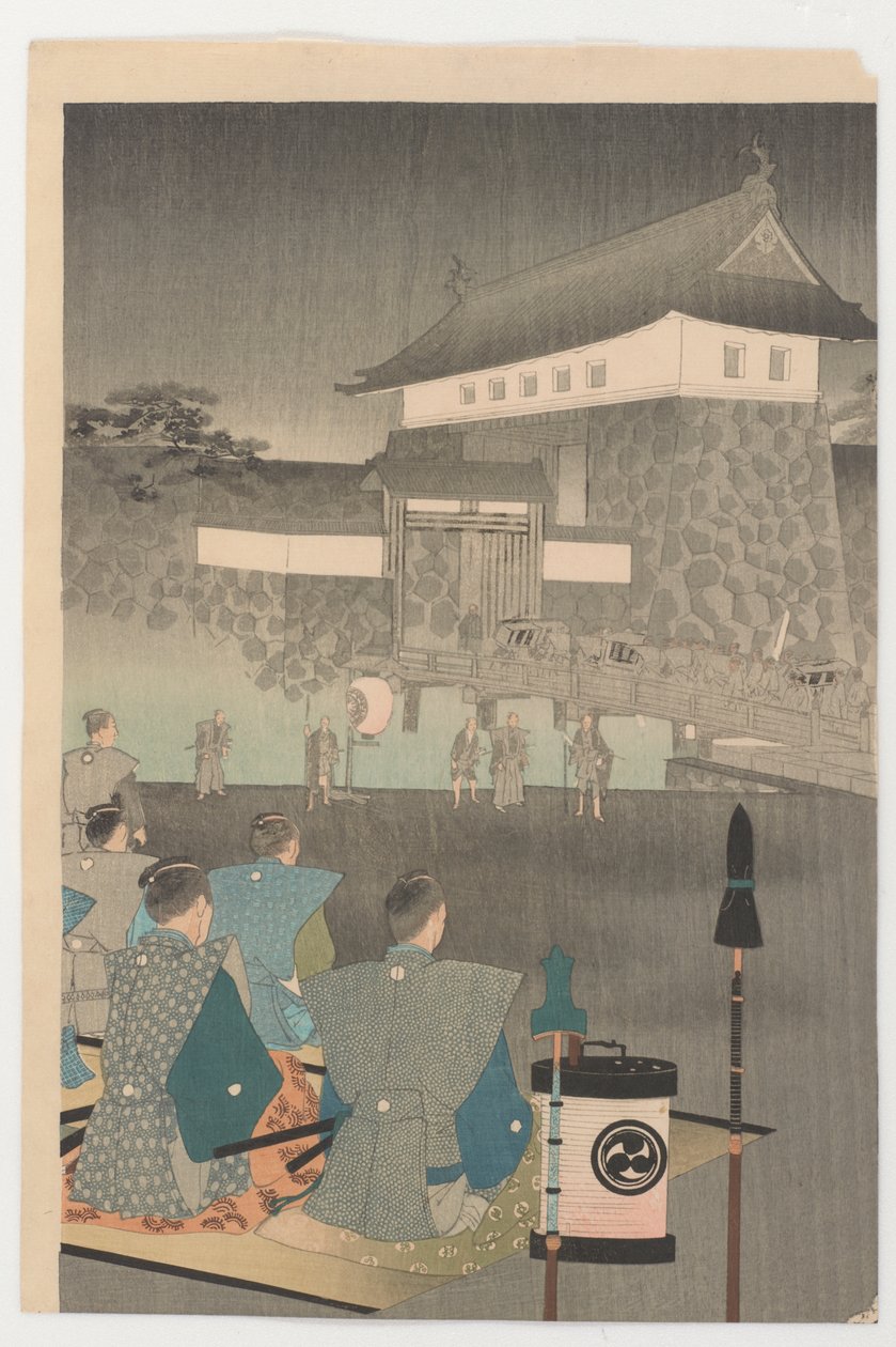 Chiyoda, 1897 (barevný dřevořez) od Toyohara Chikanobu