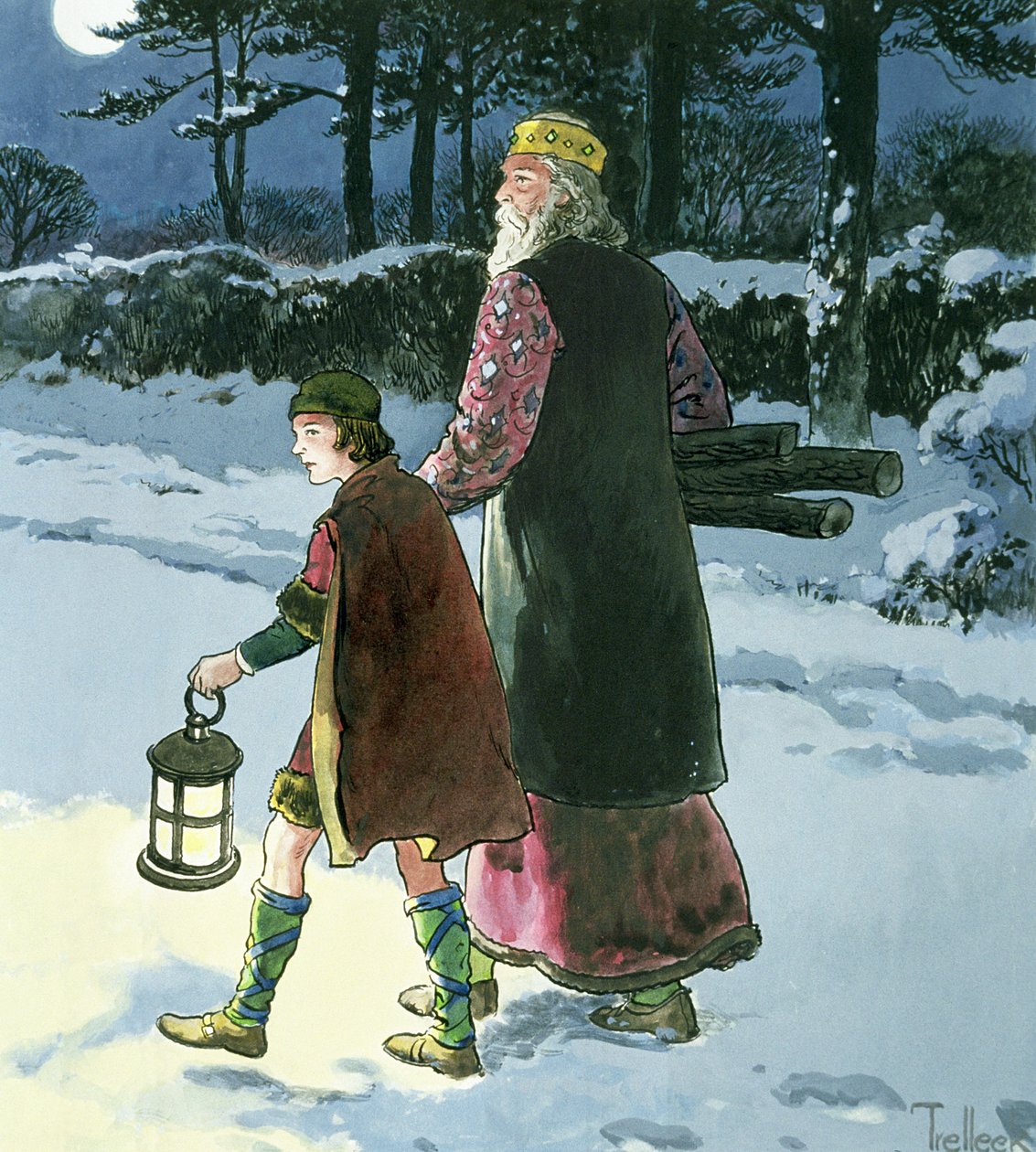 King Wenceslas (cca 907-c.929) z „Peeps into the Past“, vydáno kolem roku 1900 od Trelleek