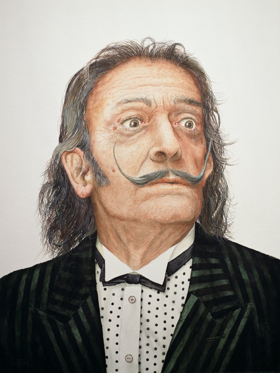 Dali (1904-89) (wc na akvarelové tabuli) od Trevor Neal