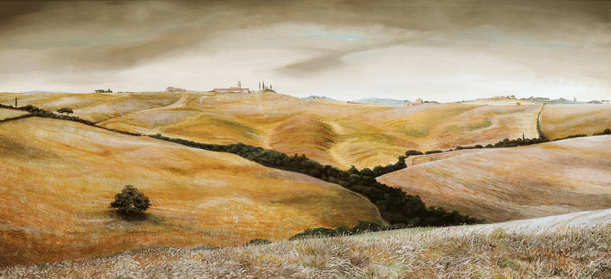 Farm on Hill, Toskánsko, 2001 od Trevor Neal