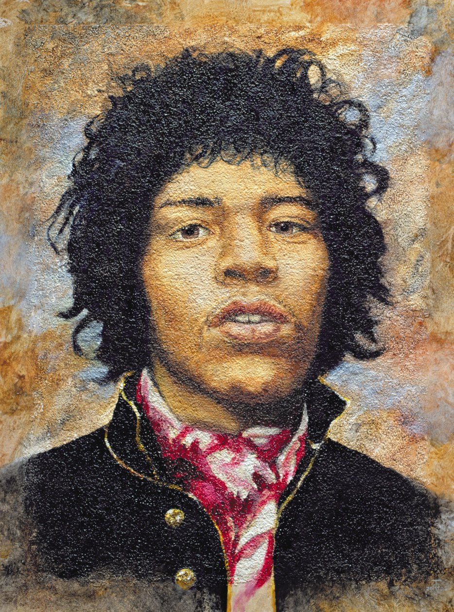 Hendrix (1942-70) (olej na polytexové desce) od Trevor Neal