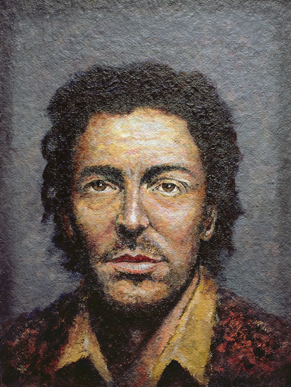 Springsteen (nar. 1949) (akryl na slamníku) od Trevor Neal