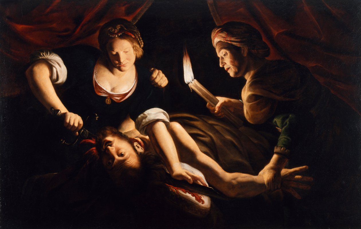 Judith řeže Holofernovi hlavu od Trophime Bigot