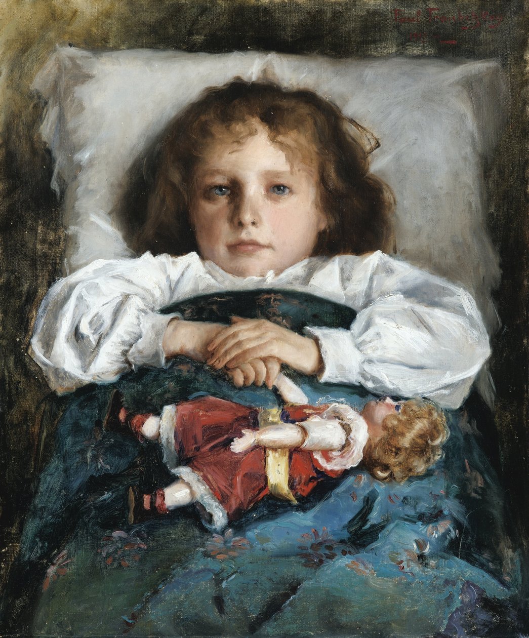 Dítě s panenkou, 1912 od Trubetskoy