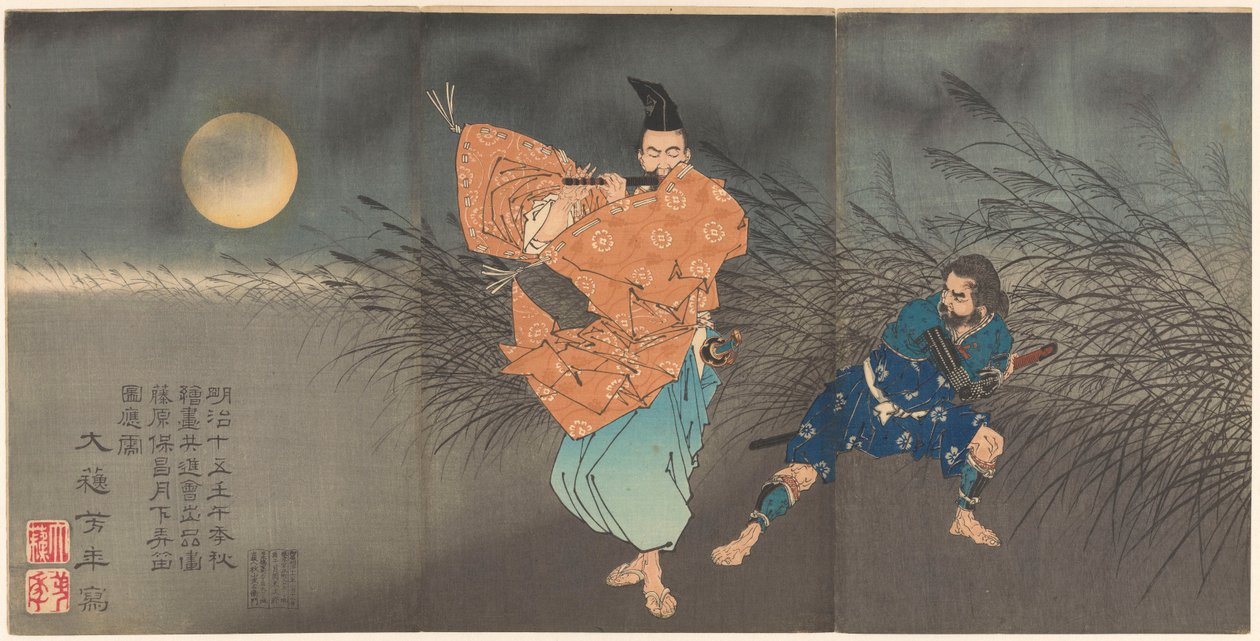 hráč na flétnu od Tsukioka Yoshitoshi