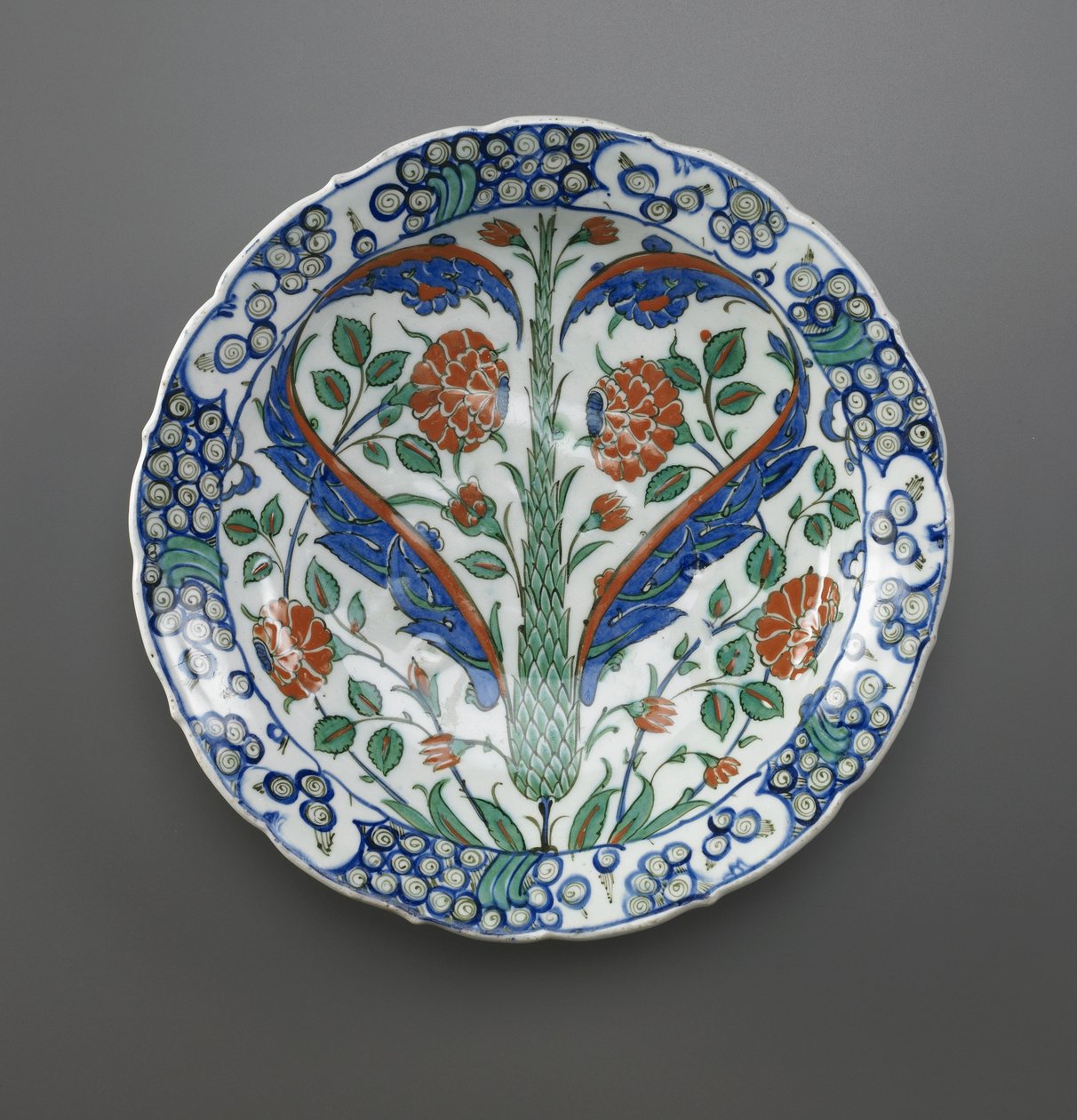 Miska, Iznik, osmanská dynastie, 1570-75 (keramika) od Turkish School