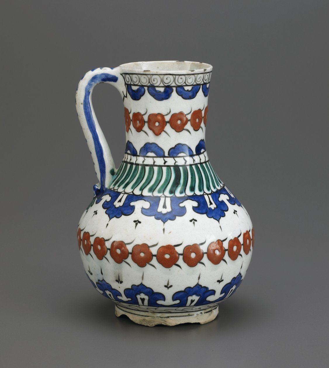 Džbán, Iznik, osmanská dynastie, 16.-17. století (keramika) od Turkish School