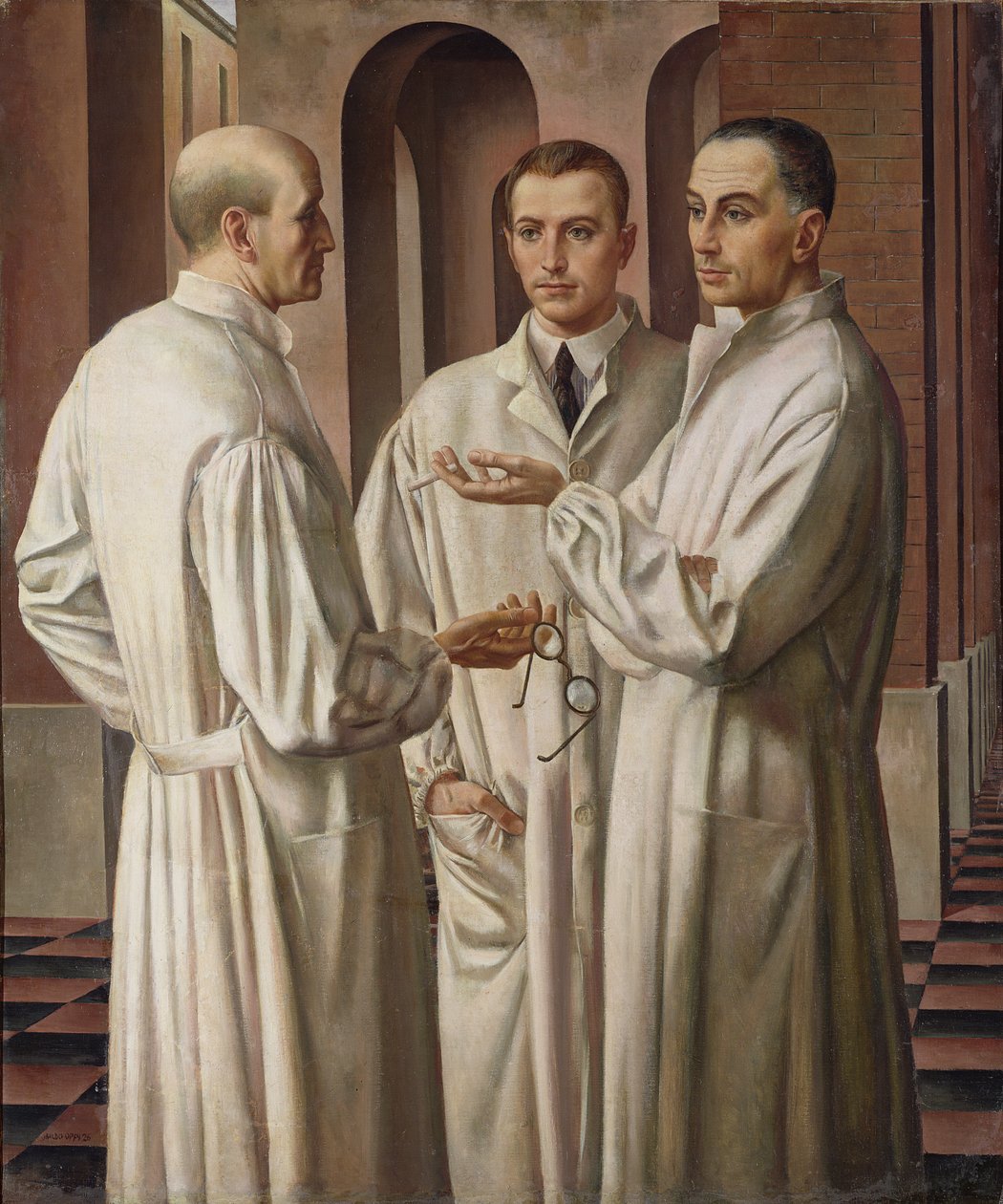 Tři chirurgové, 1926 od Ubaldo Oppi