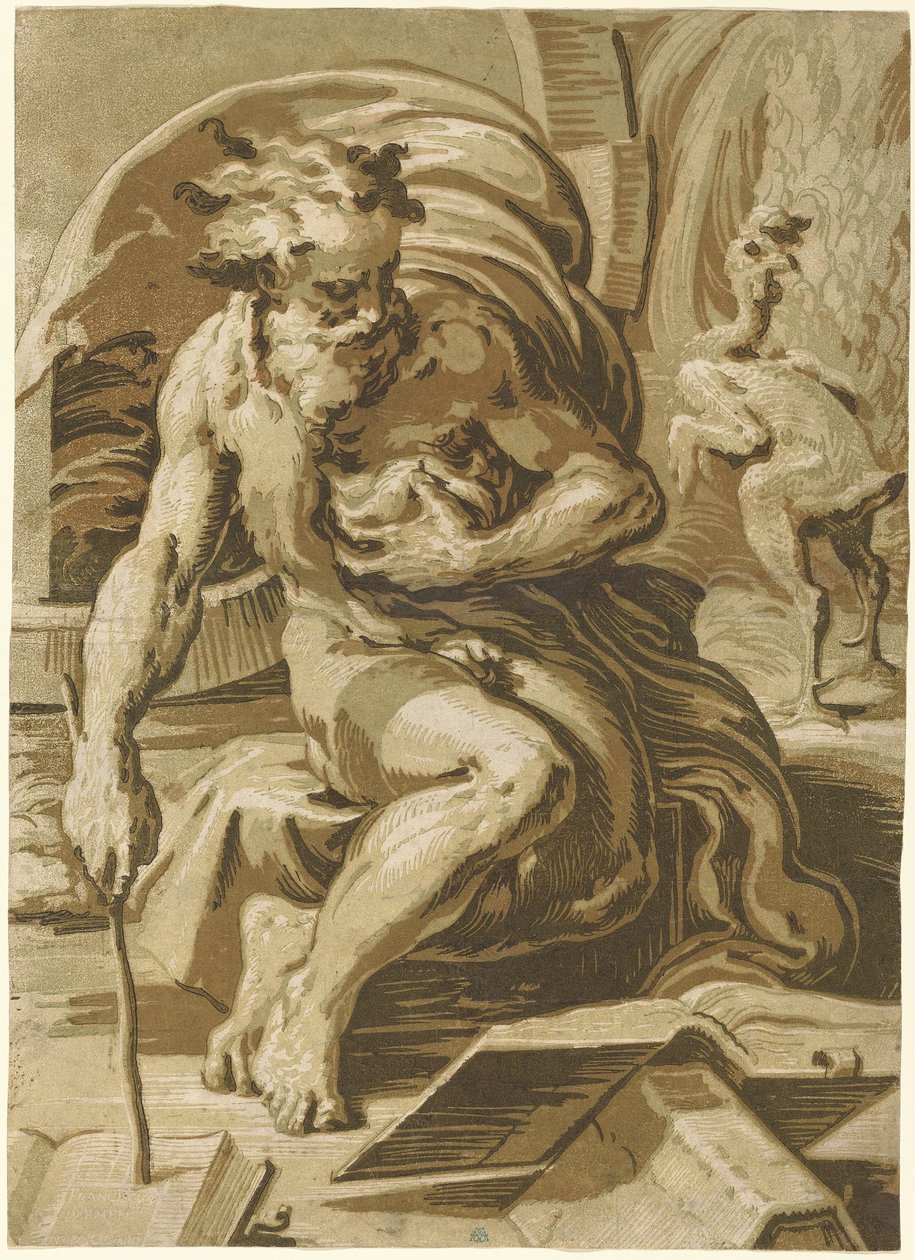 Diogenes od Ugo da Carpi, after Parmigianino