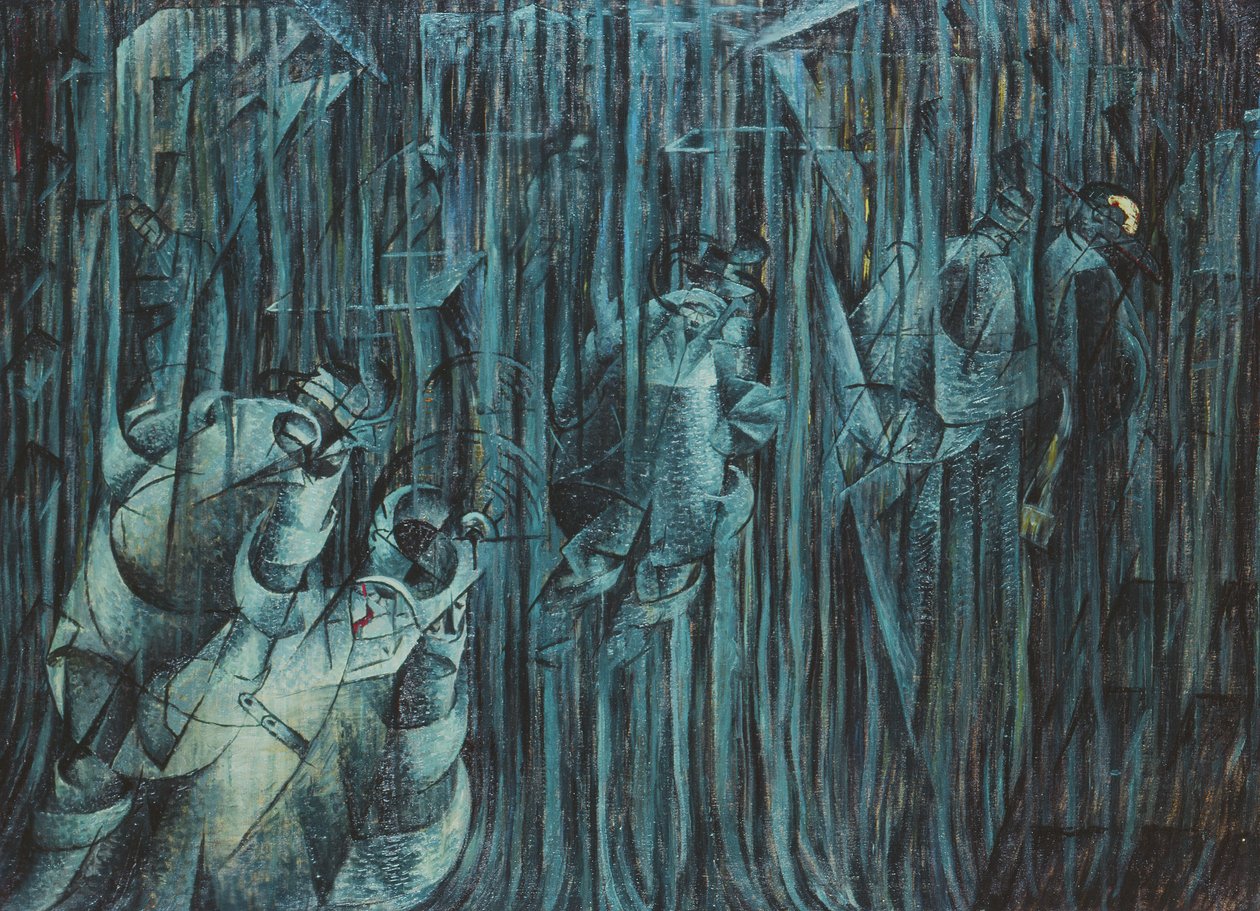 Stavy mysli: Ti, kteří zůstávají, 1911 od Umberto Boccioni