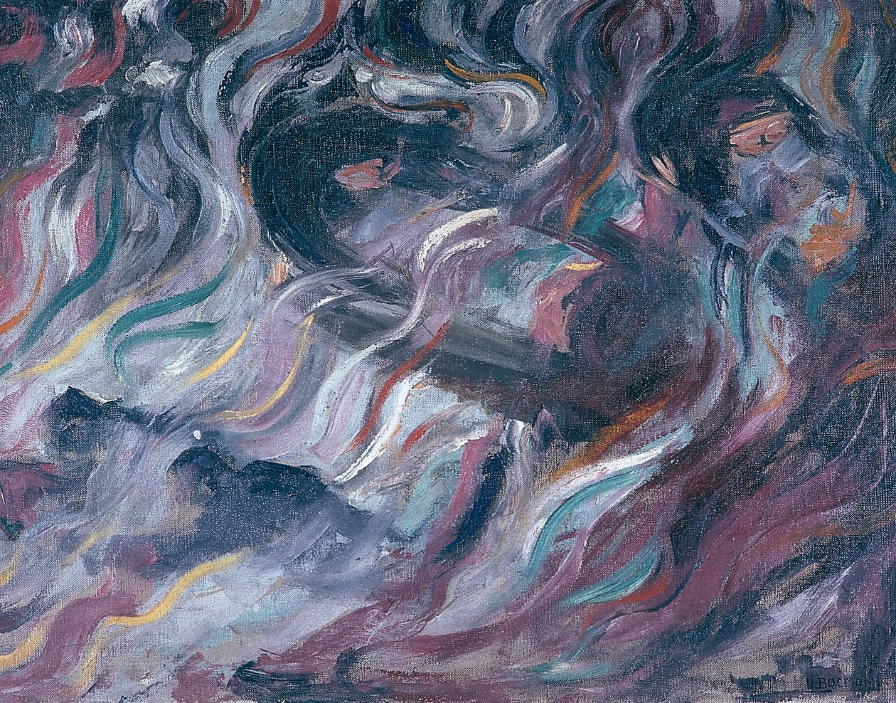 Nejistoty I. Loučení (triptych) 1911 od Umberto Boccioni