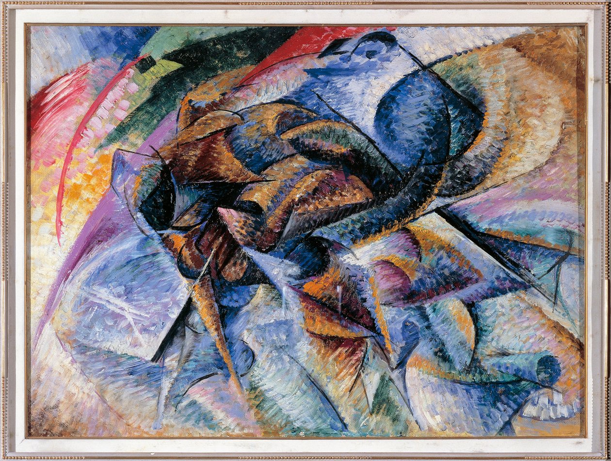 Dynamika cyklisty od Umberto Boccioni