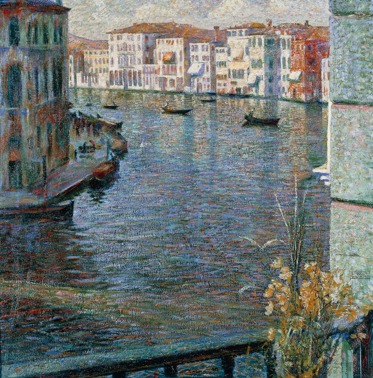 Canal Grande v Benátkách od Umberto Boccioni