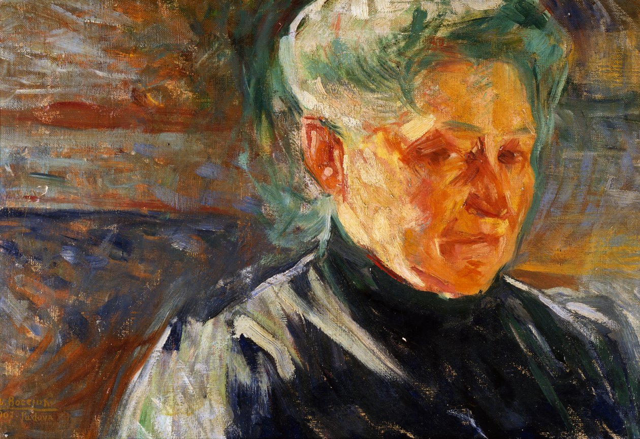 Portrét matky od Umberto Boccioni