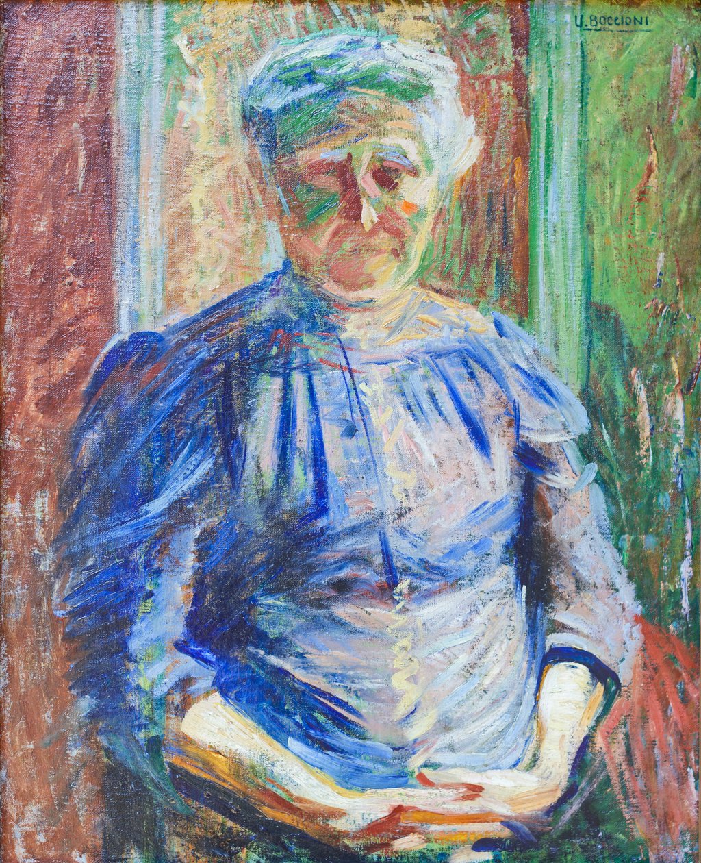Portrét matky od Umberto Boccioni