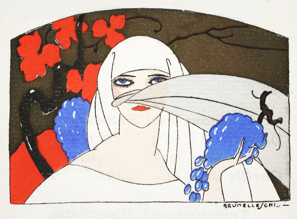 Song of Denderan (pochoir print) od Umberto Brunelleschi