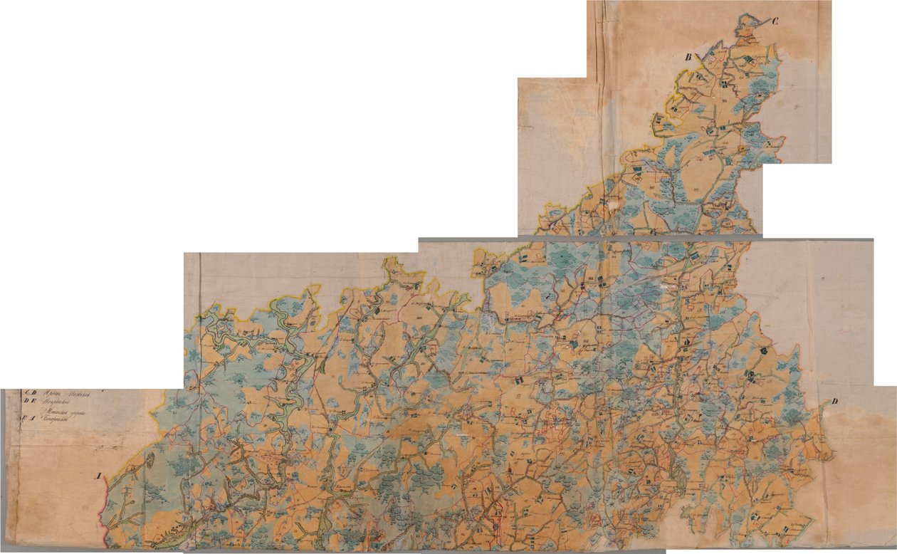 Mapa okresu Kirzhach (PGM 1 verst) 1780 - 1790 od Unbekannt Unbekannt