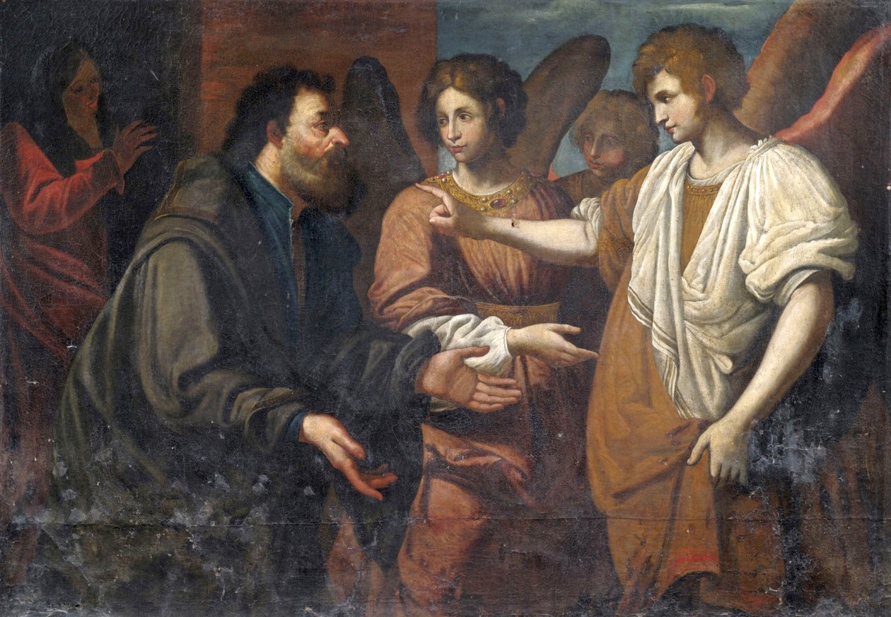 Abraham a tři andělé od Unbekannt Unbekannt