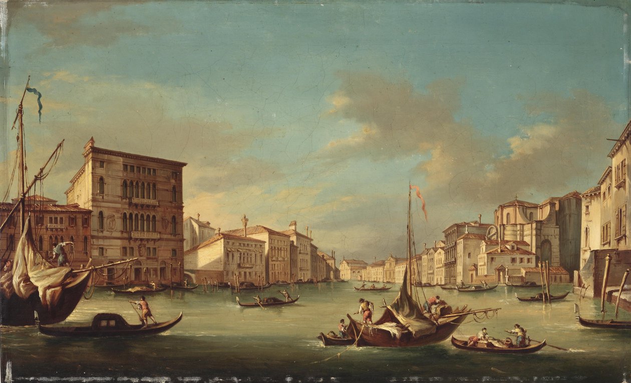 Pohled na Grand Canal s kostelem San Geremia od Unbekannt Unbekannt