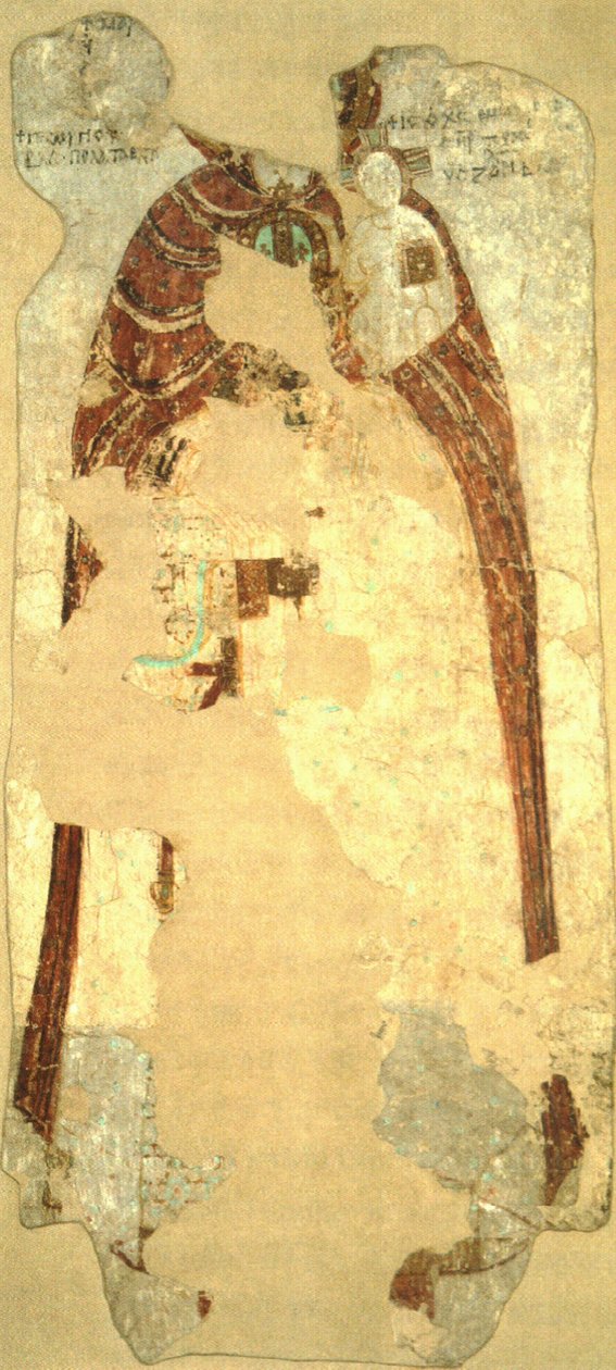Nástěnná malba krále Georgia III. Z Makurie, Faras od Unbekannt Unbekannt