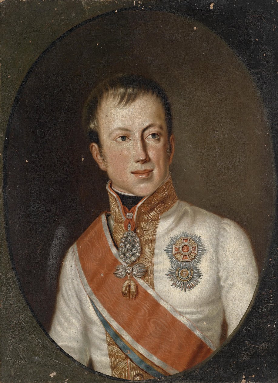 Portrét císaře Ferdinanda I. Rakouského v uniformě s medailemi od Unbekannt Unbekannt