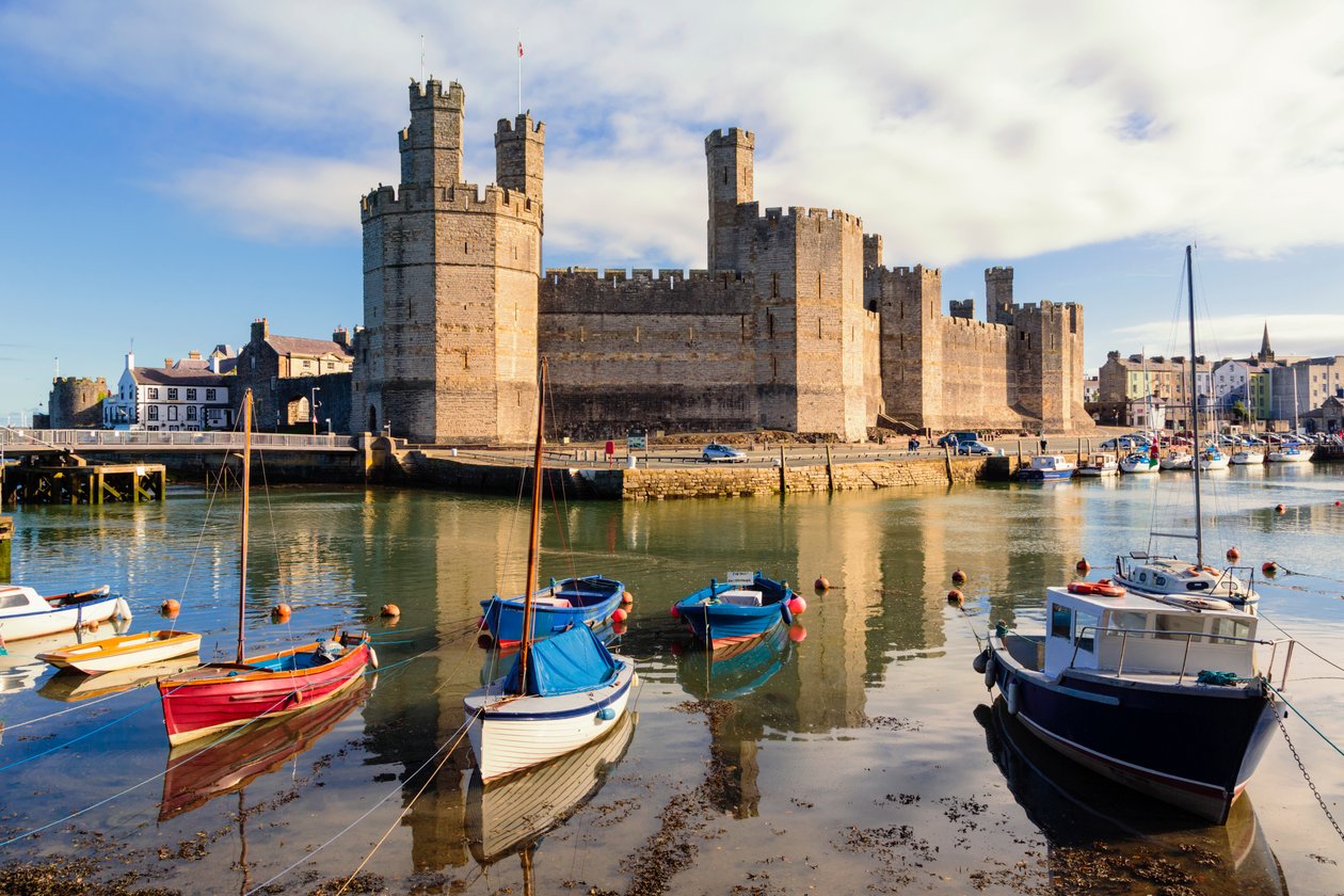 Caernarfon, Wales, Spojené království. Hrad. od Unbekannt Unbekannt