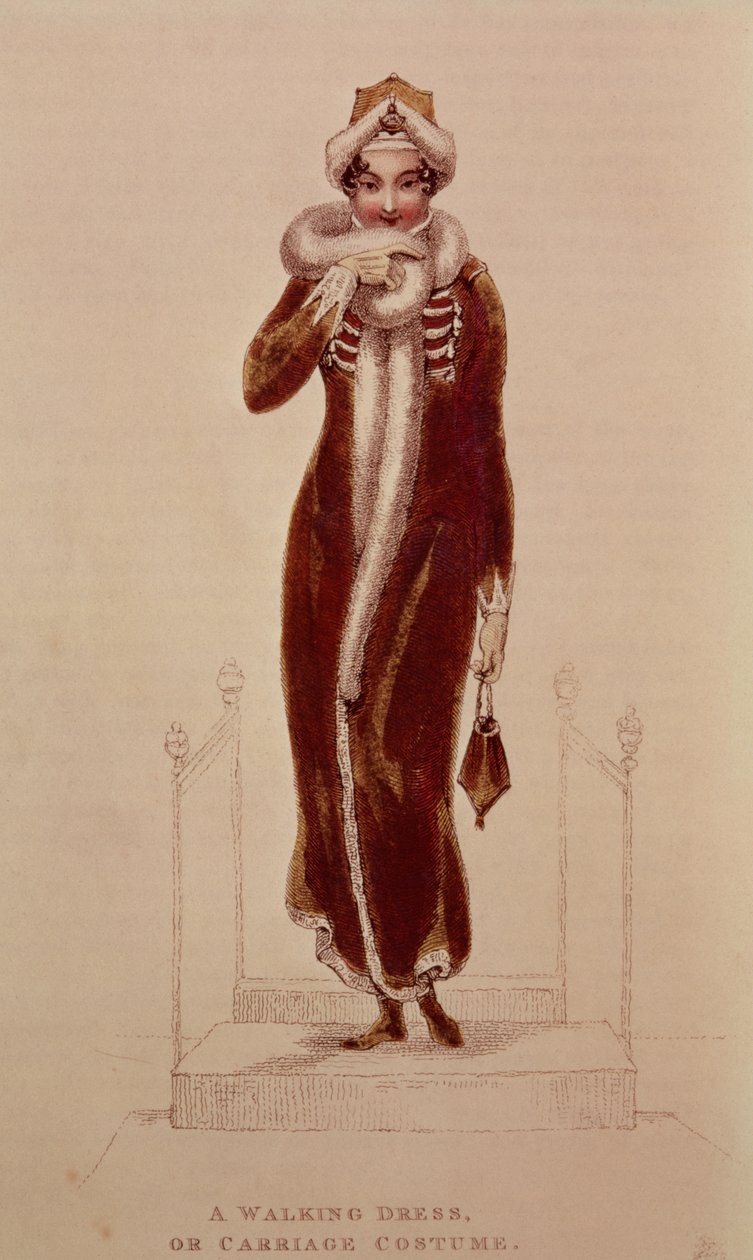 Kočárový kostým, tisk Ackermann, 1811 od Unbekannt Unbekannt