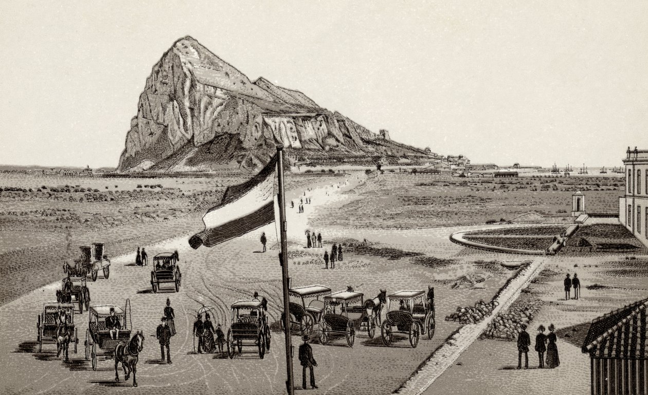 Gibraltar od španělské linie, z 