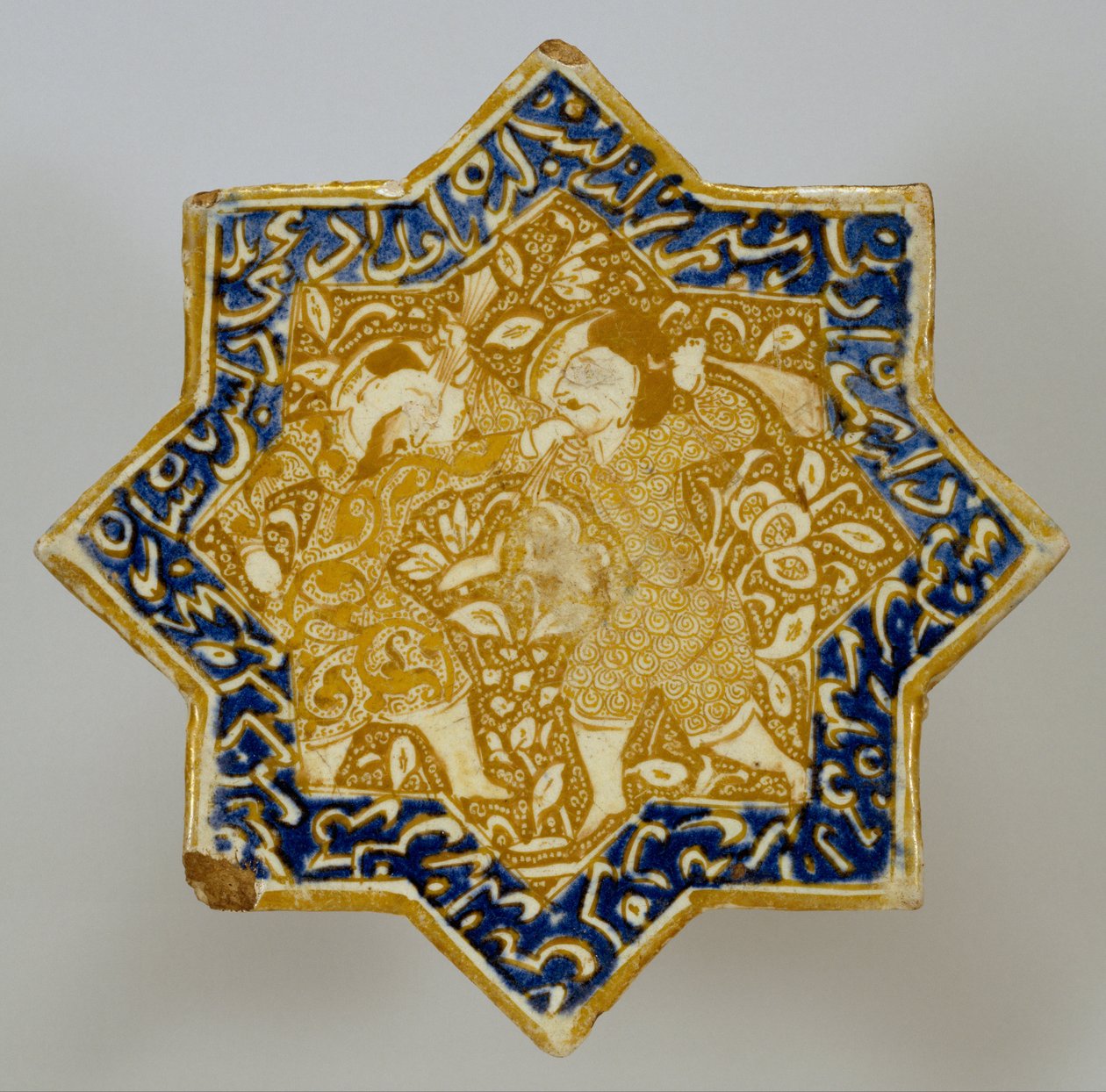 Iranian - Star Tile with Combat Scene od Unbekannt Unbekannt