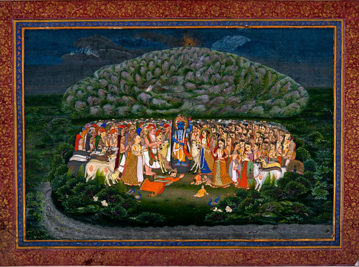 Krishna zvedací hora Govardhan od Unbekannt Unbekannt
