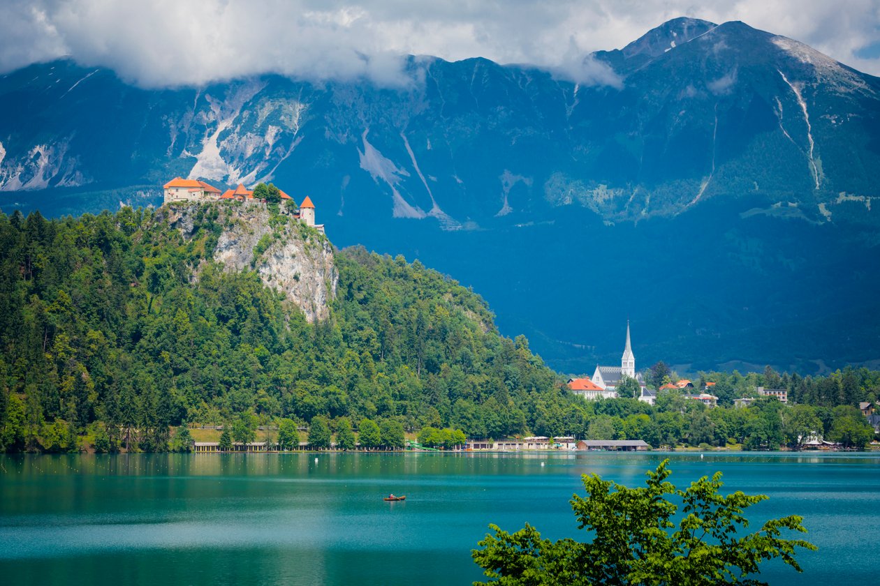 Bledské jezero, Slovinsko. od Unbekannt Unbekannt